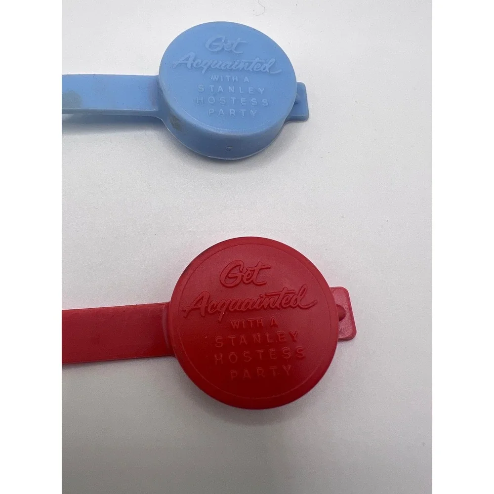 Set Of Vintage 'Get Acquainted W Stanley‎ Hostess Party' Pop Bottle Soda Saver